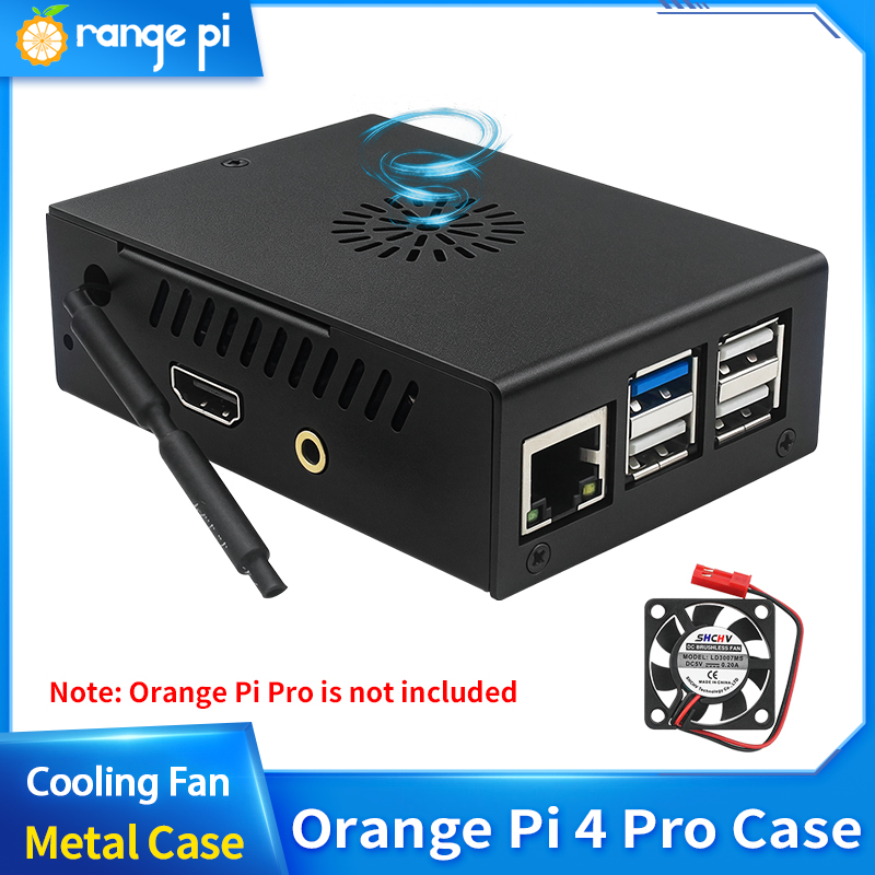 Pi Cooler - Orange Pi 4 Pro Metallgehäuse Schwarze