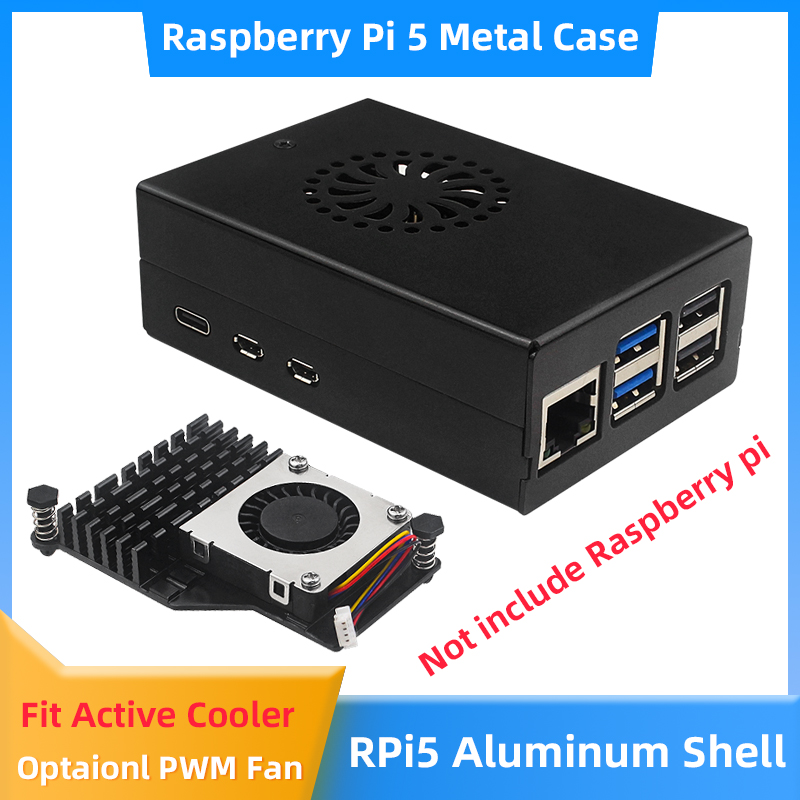 Pi Cooler - Raspberry Pi 5 Gehäuse aus Aluminiumlegierung,