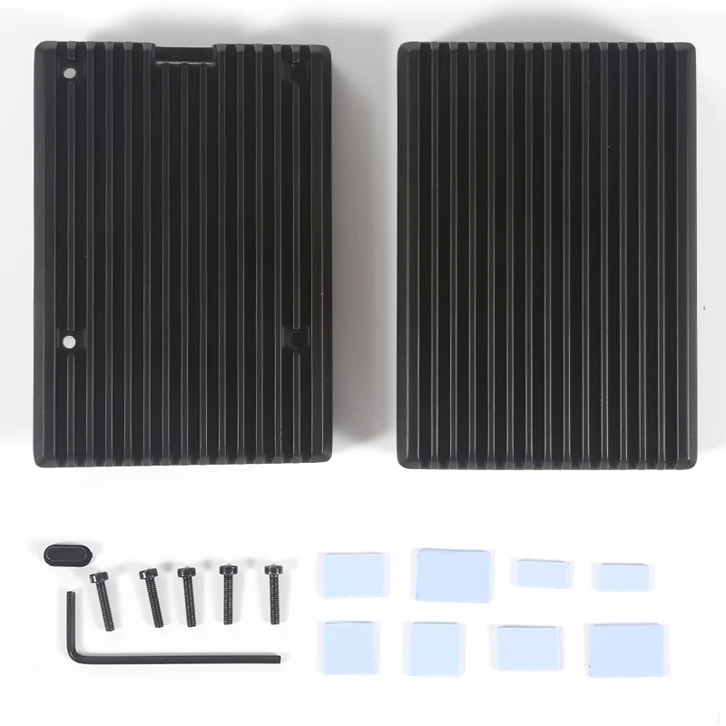 Pi 5 Case - Raspberry Pi 5 Aluminiumlegierungsgehäuse Metallgehäuse mit
