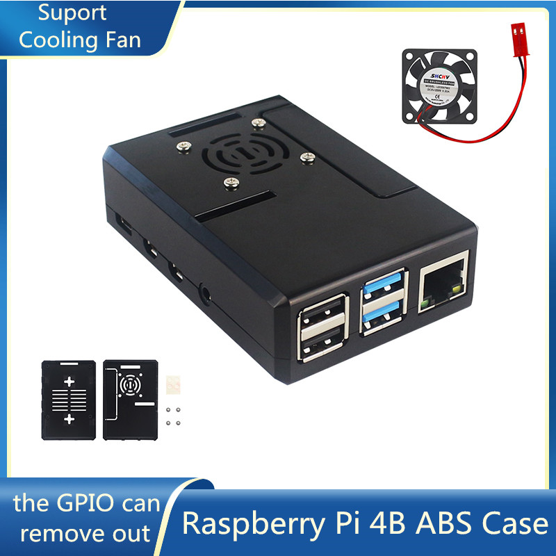 Pi Cooler - Raspberry Pi ABS-Gehäuse Schwarze Kunststoffhülle Abnehmbare