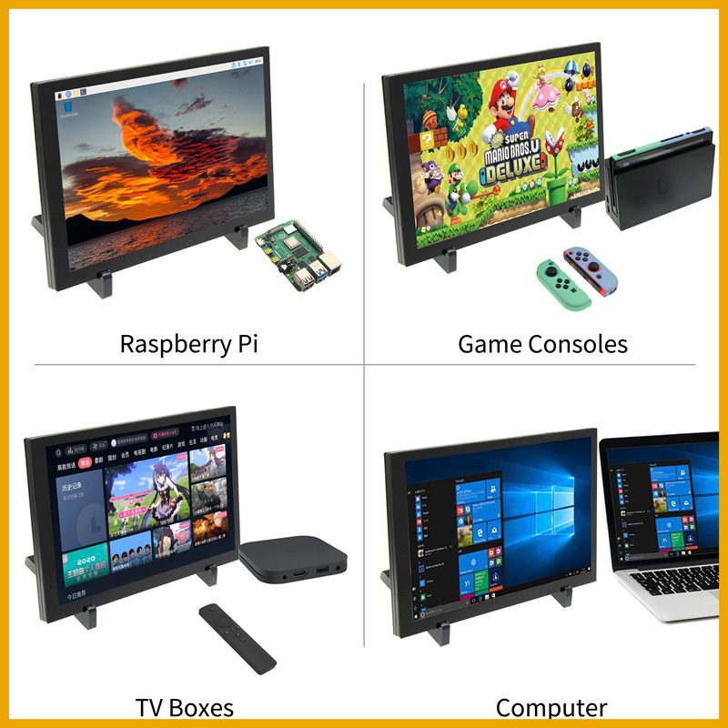 Pi Display - 10,1 Zoll IPS-Touchscreen IPS-LCD-Monitor mit 1280x800