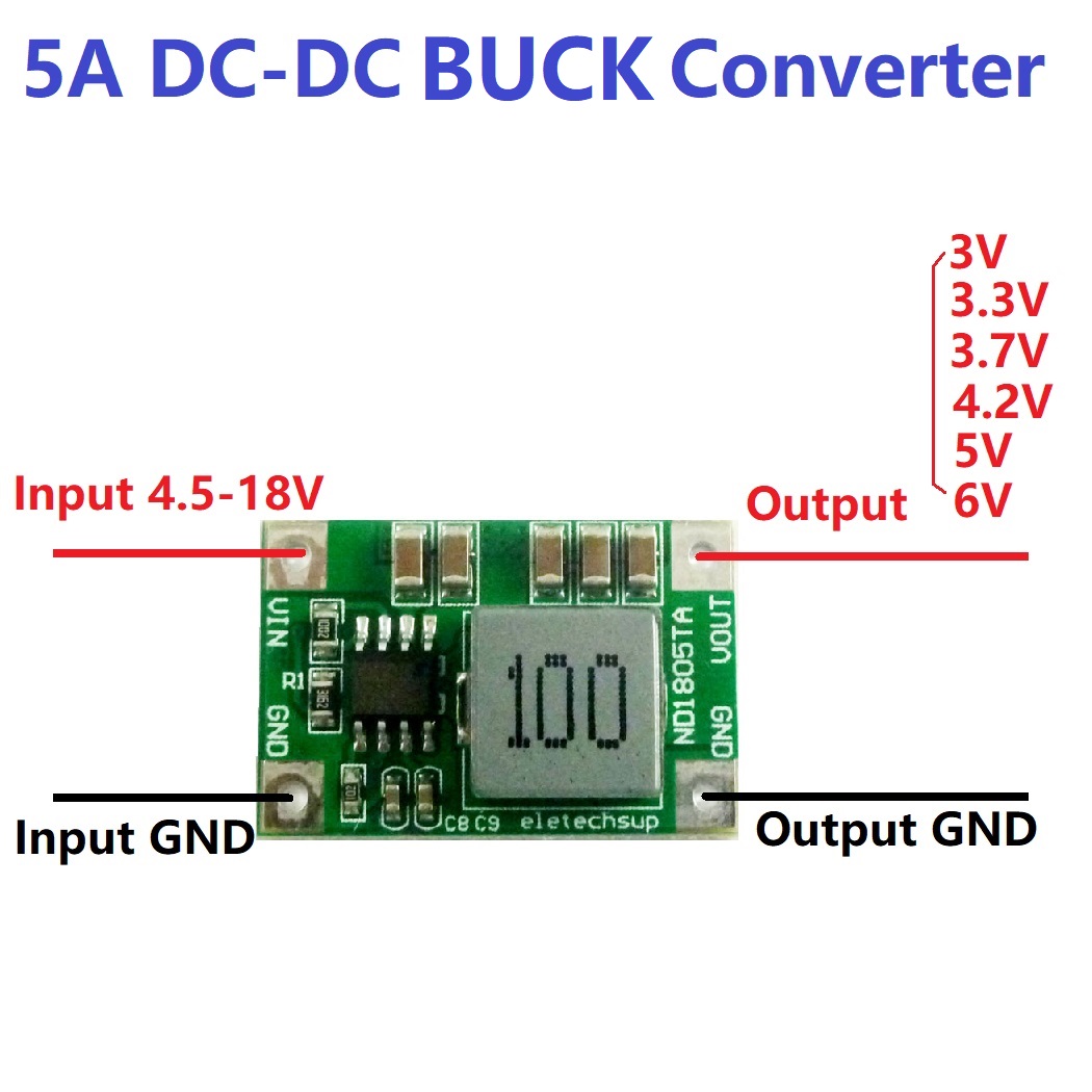 5A DC-DC-Wandlermodul, 4,5–18  – Raspberry Pi 4 Bewertung und Preis